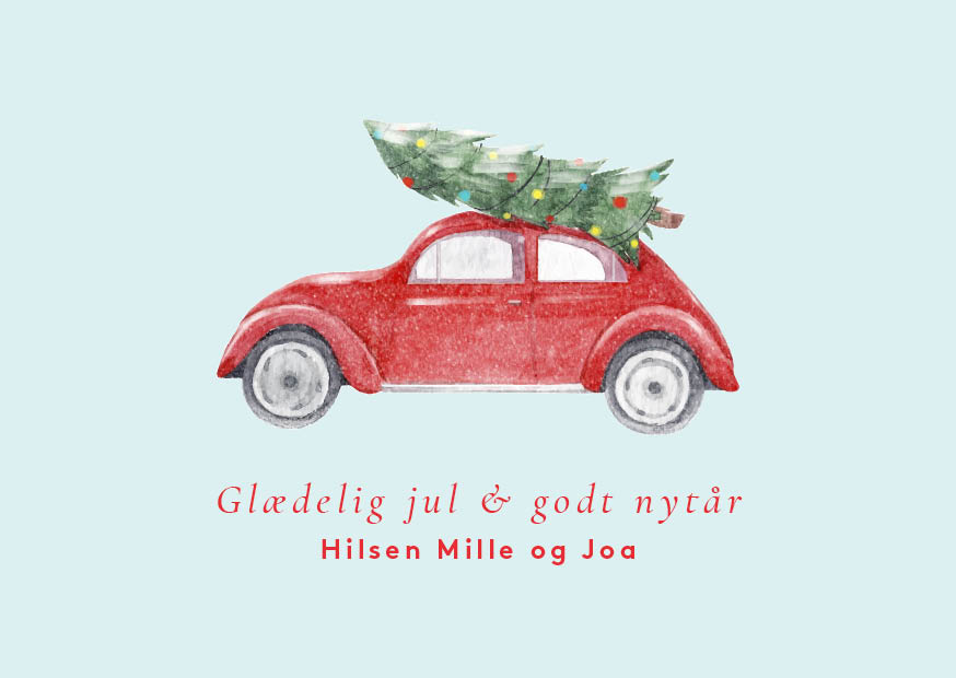 Jul - Julebil Julekort